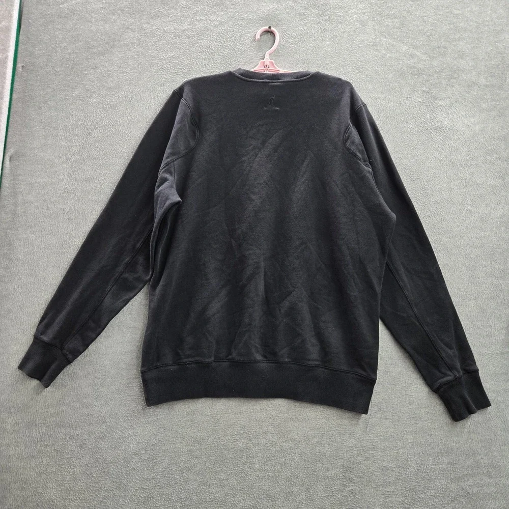 Jordan Men Sweatshirt XL‎ Black Cotton Polyester Logo Jumpman Graphic